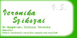 veronika szikszai business card